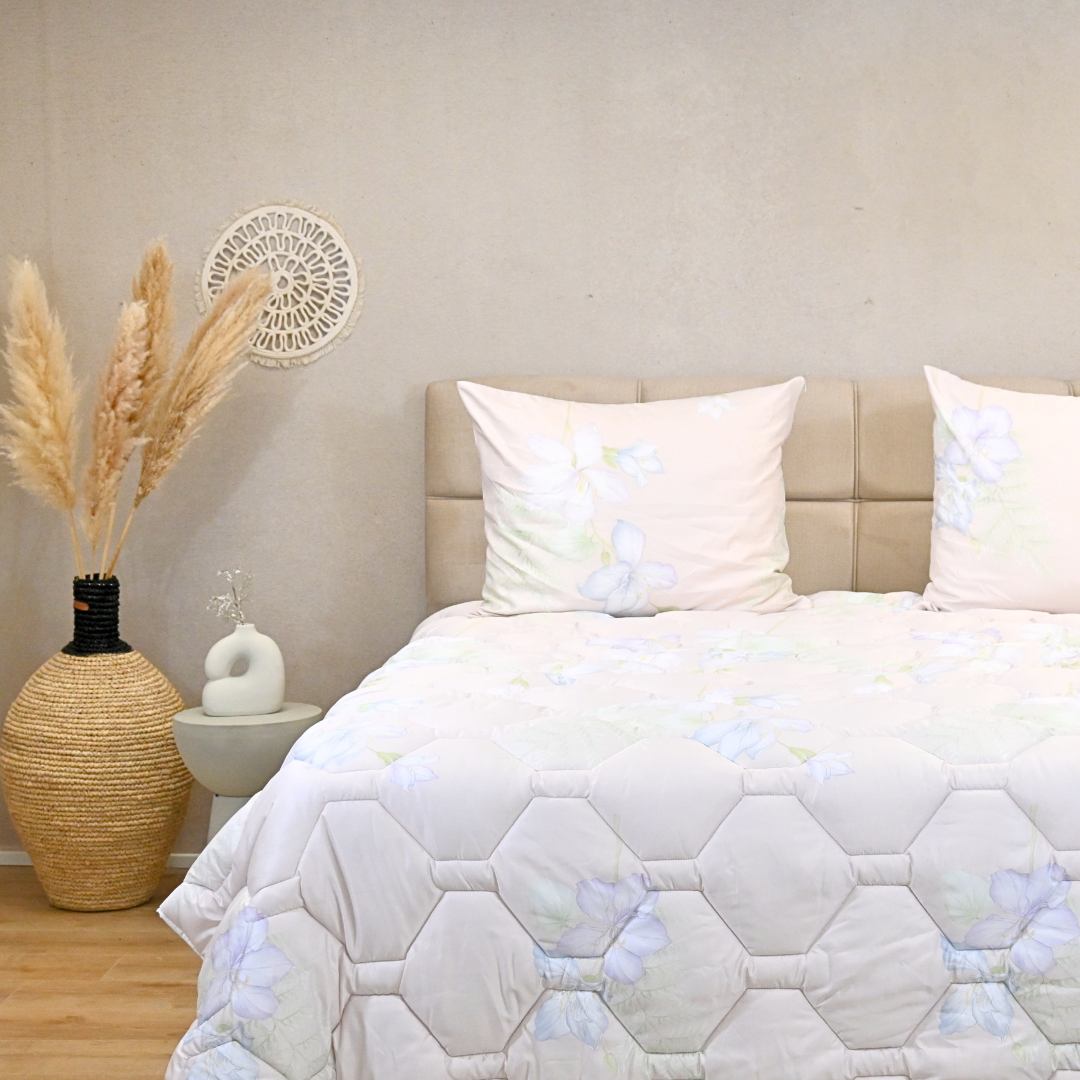 HappyBed Blooming Pastel - Satijn Look - Dekbed voor het hele jaar