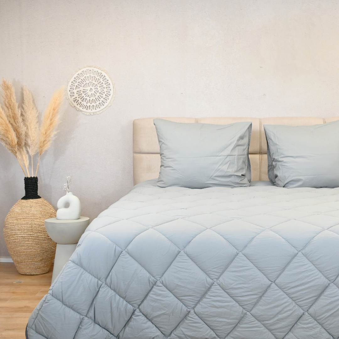 HappyBed Premium - Pebble grey - Dekbed voor het hele jaar - Percal katoen