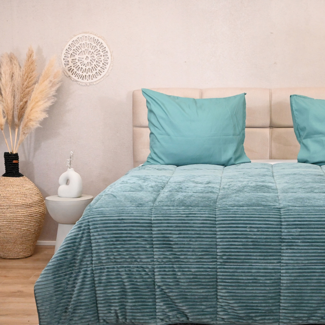 HappyBed - Rib - Sagebrush Green - Dekbed voor het hele jaar