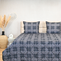 HappyBed Grey Tartan – Bettdecke für das ganze Jahr