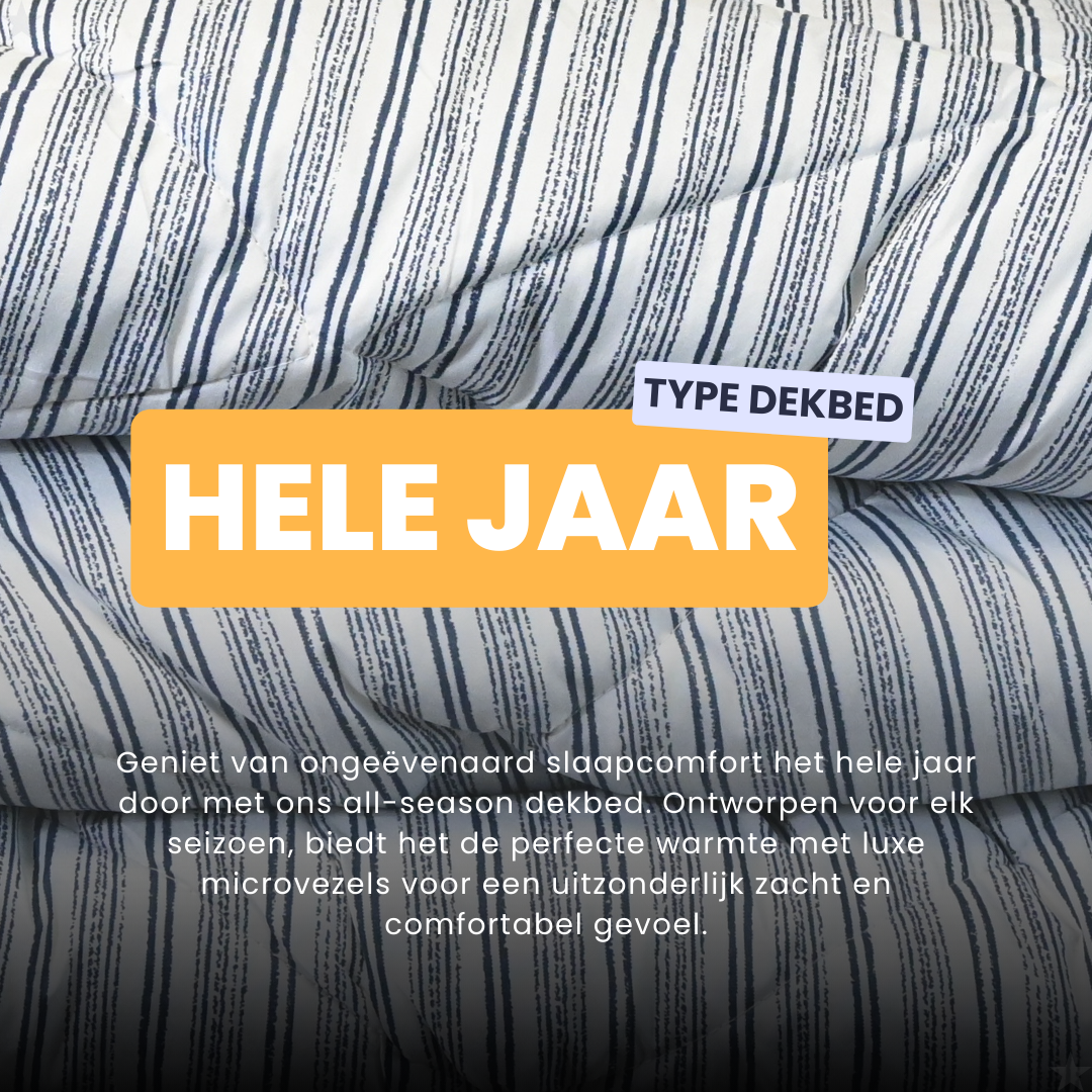 HappyBed Blue Stripes - Dekbed voor het hele jaar