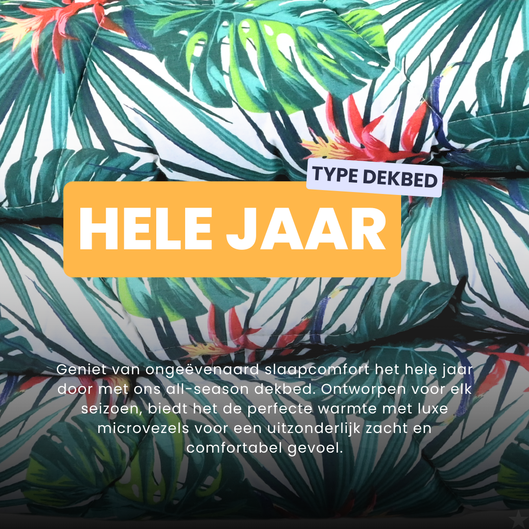 HappyBed Palm Paradise - 100% katoen - Dekbed voor het hele jaar