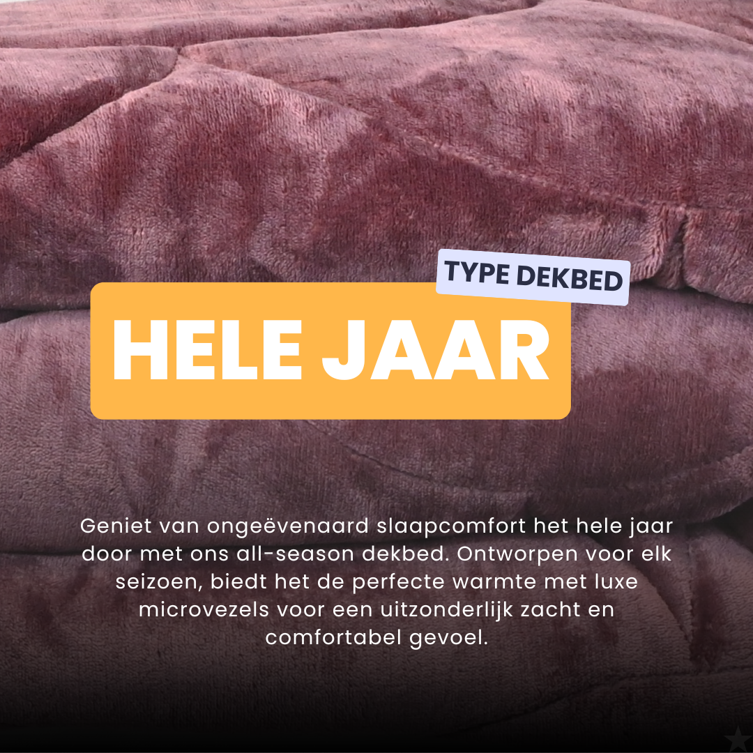 HappyBed - Velvet - Huckleberry - Dekbed voor het hele jaar