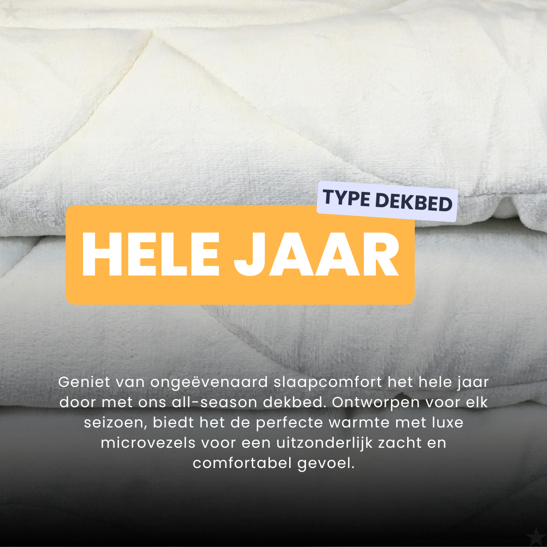 HappyBed - Velvet - Foggy Dew - Dekbed voor het hele jaar