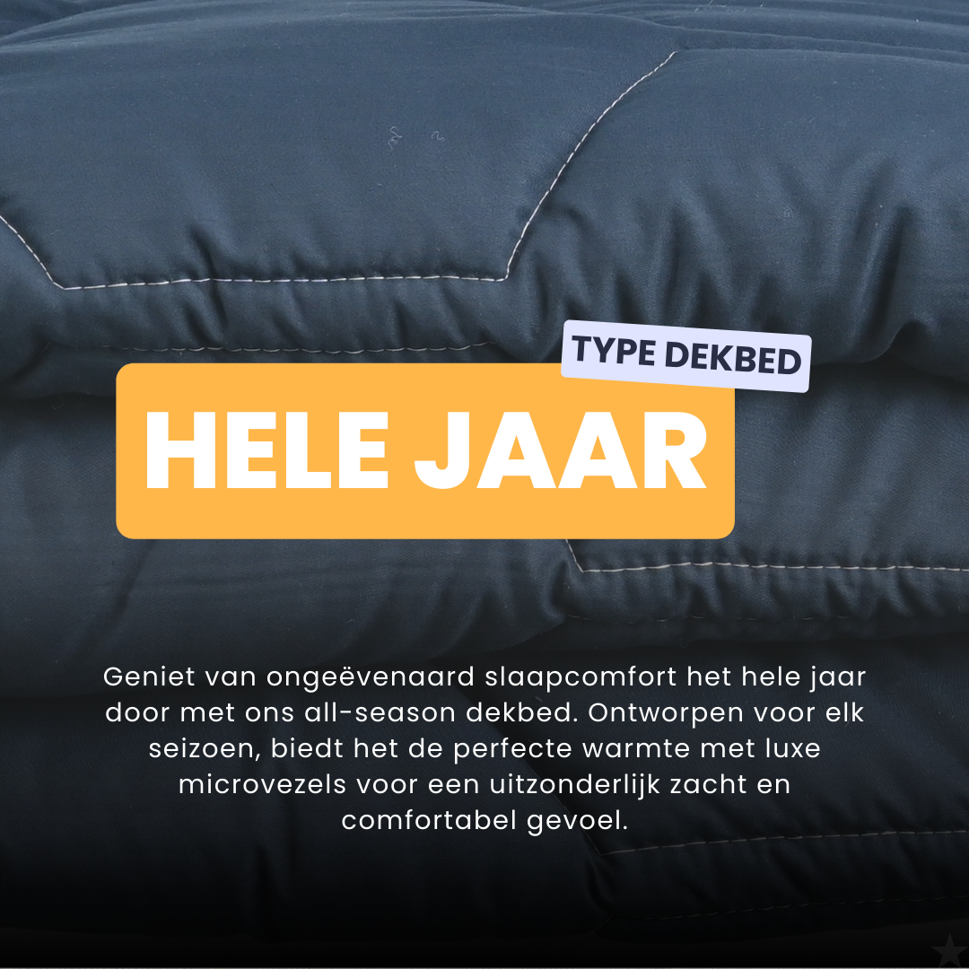 HappyBed Dark Blue - Dekbed voor het hele jaar