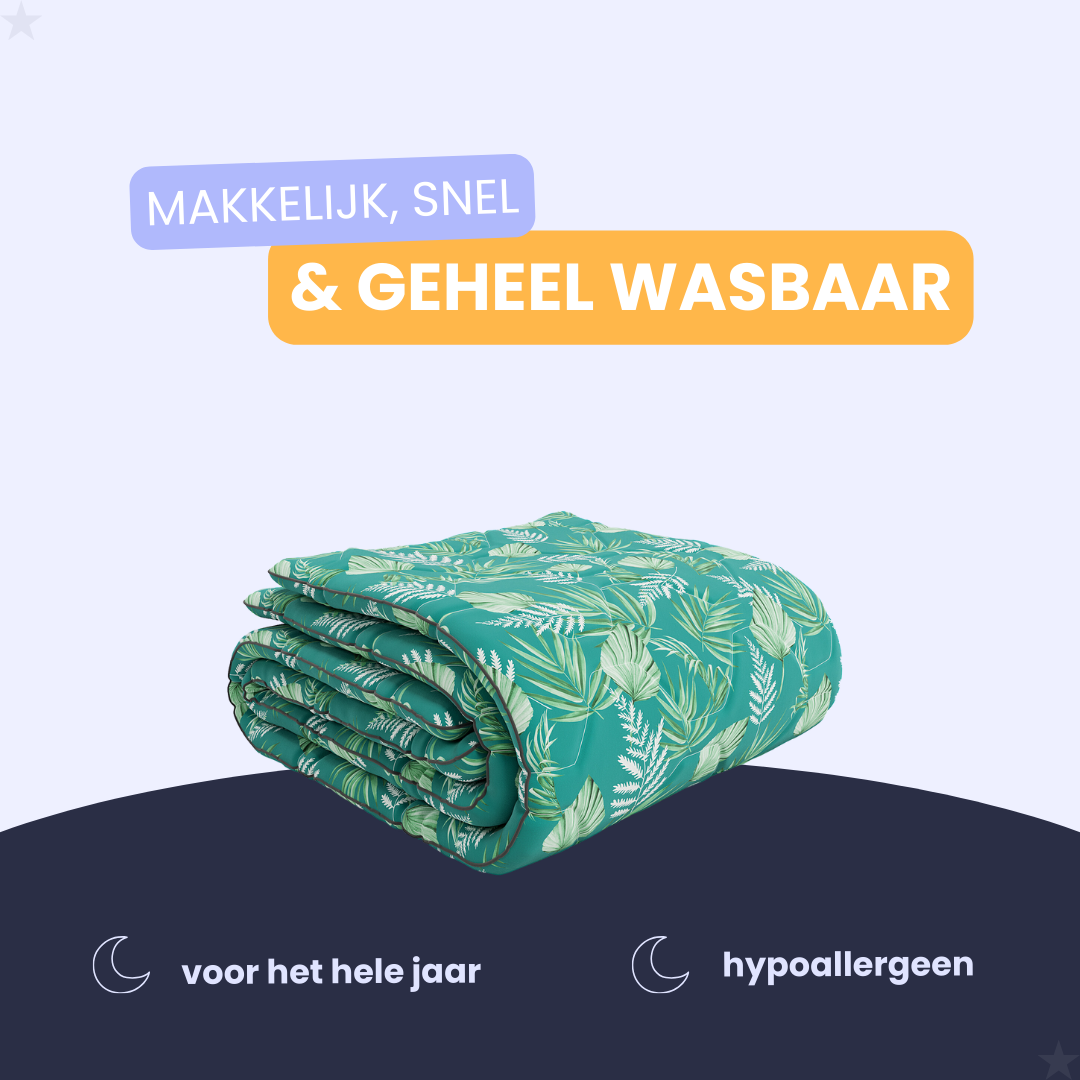 HappyBed Green Leaves - Dekbed voor het hele jaar