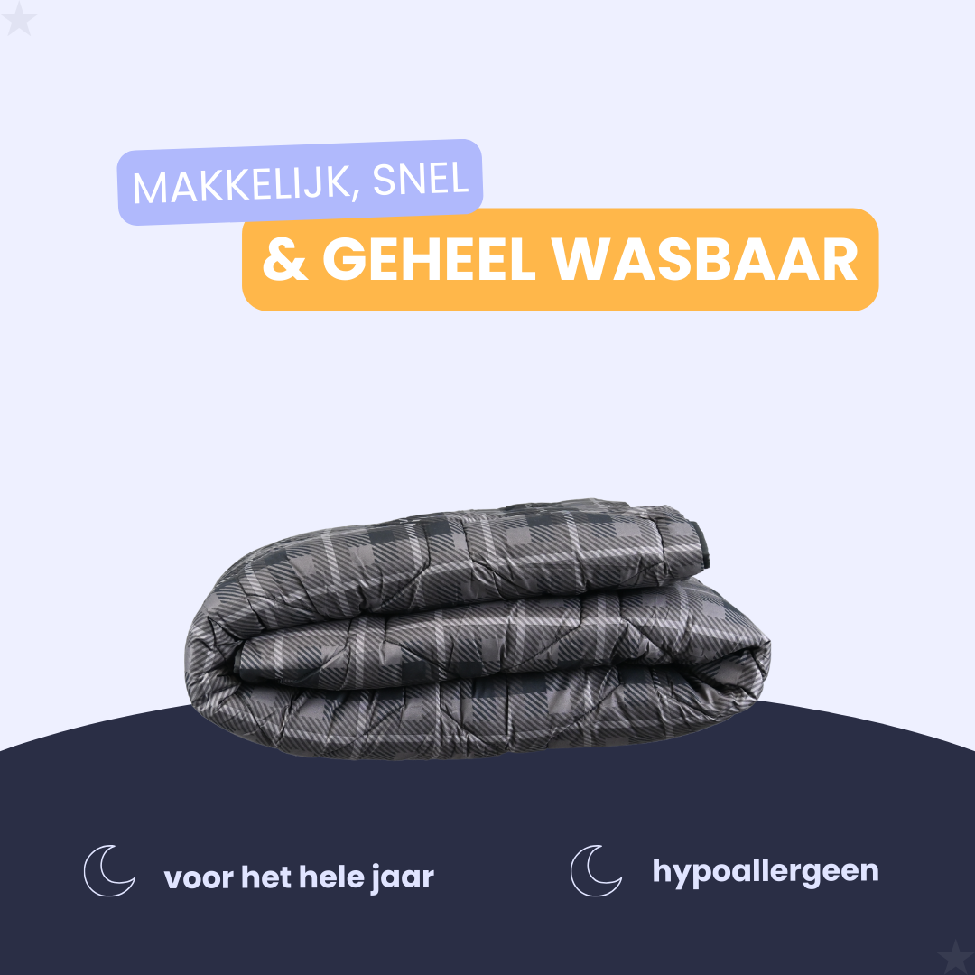 HappyBed Grey Tartan - Dekbed voor het hele jaar