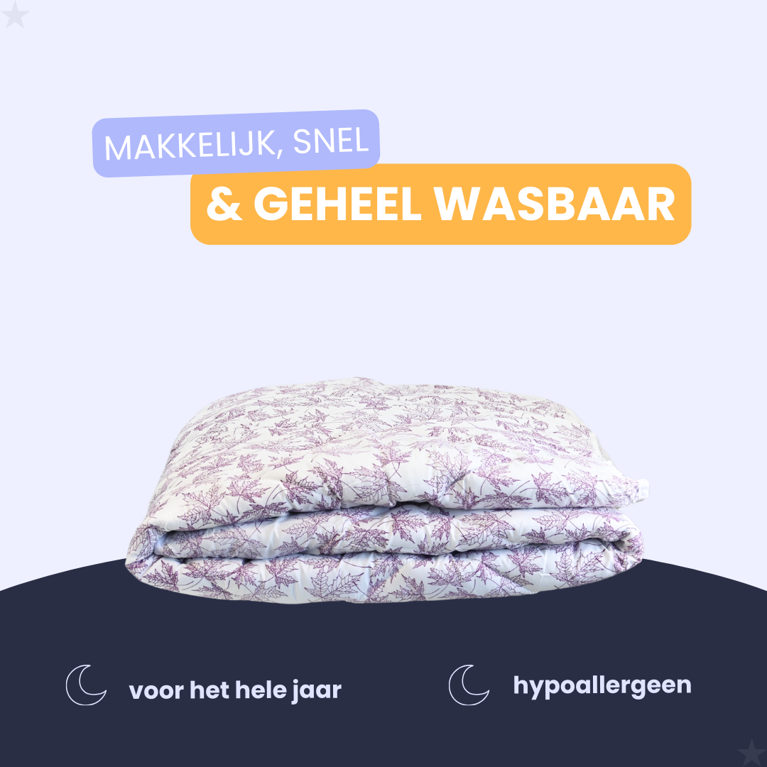 HappyBed Violet leaves - Dekbed voor het hele jaar