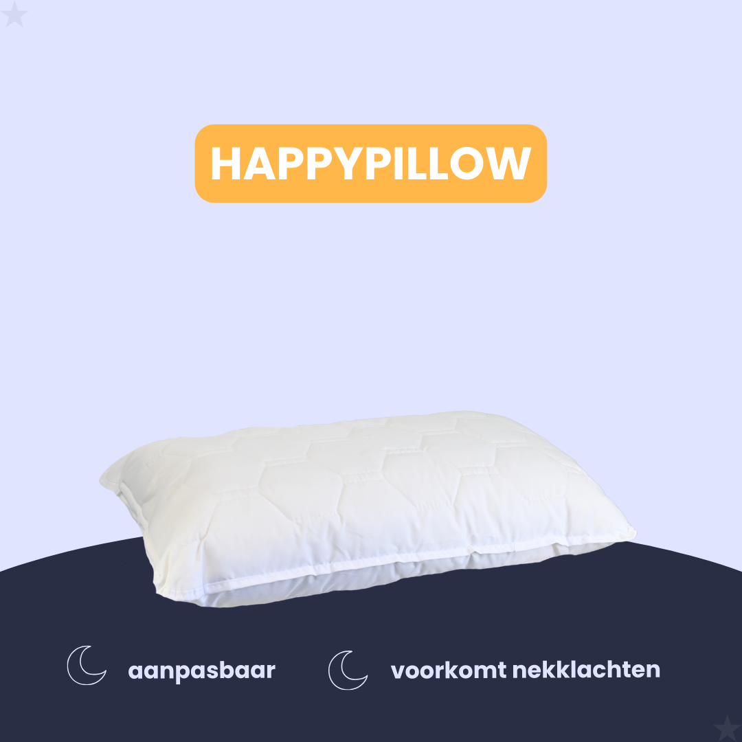 Happypillow | 50x75 cm - Aanpasbaar hoofdkussen - Traagschuim vulling