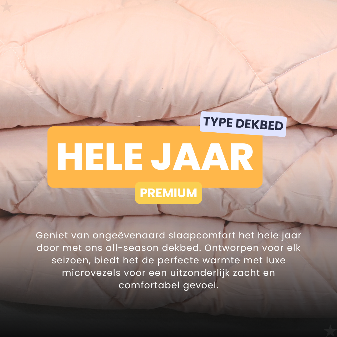 HappyBed Premium - Vintage pink - Dekbed voor het hele jaar - Percal katoen