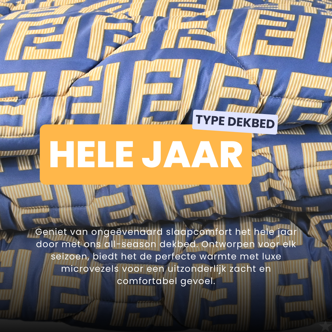 HappyBed Fancy Squares - Satijn Look - Dekbed voor het hele jaar