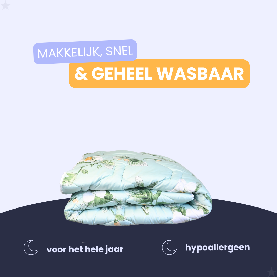 HappyBed Happy Flowers - Satijn Look- Dekbed voor het hele jaar