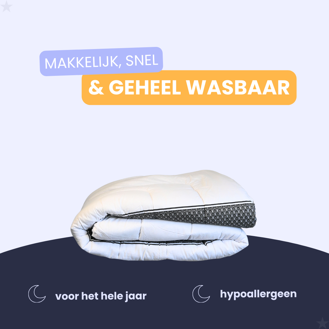 HappyBed Casta - 100% katoen - Dekbed voor het hele jaar - Inclusief kussenslopen