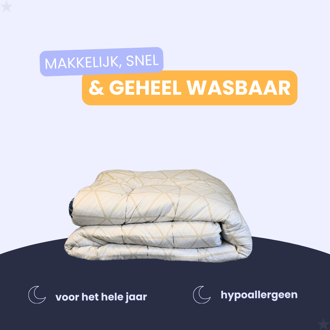 HappyBed Nairobi – 100 % Baumwolle – Bettdecke für das ganze Jahr – inklusive Kissenbezügen