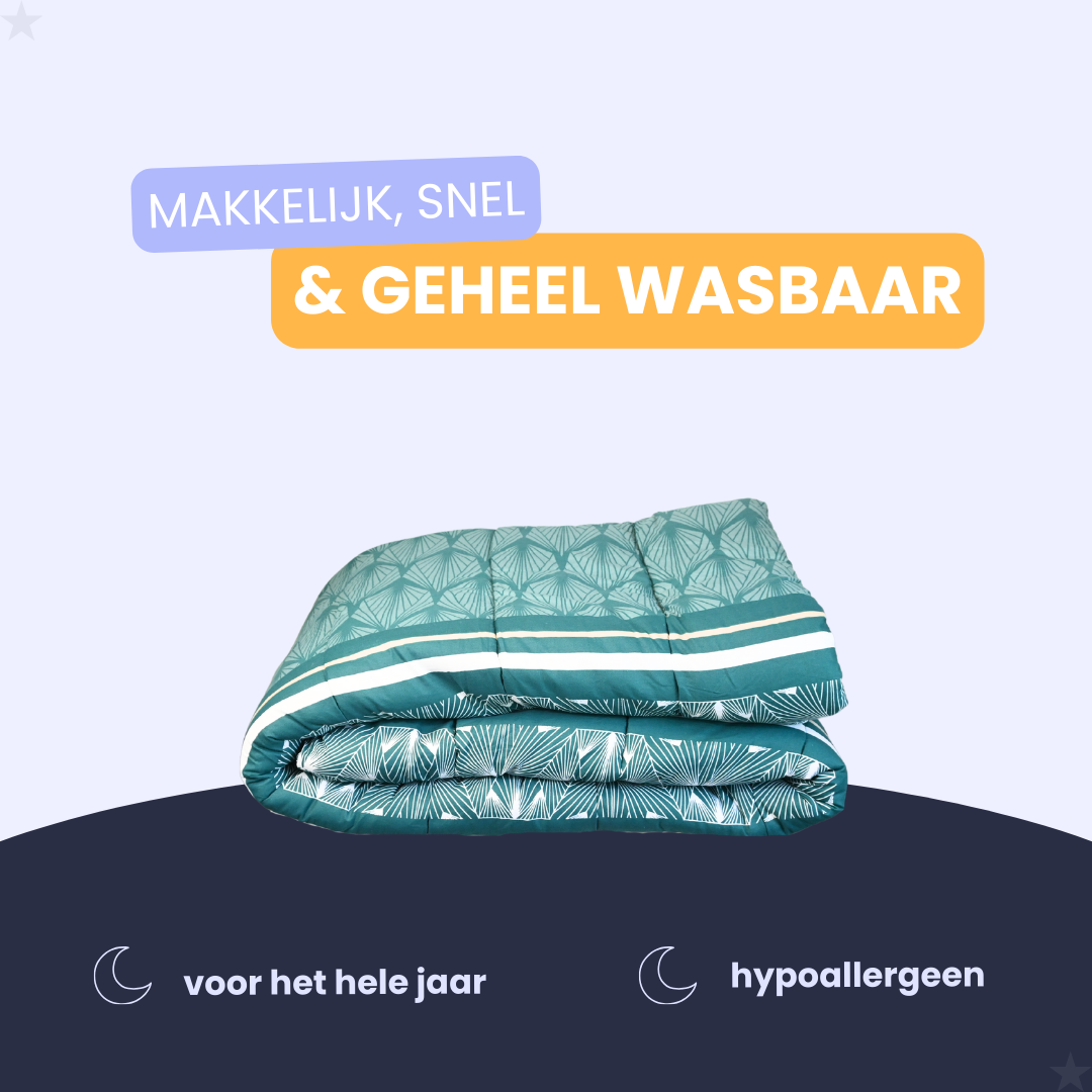 HappyBed Kerio - 100% katoen - Dekbed voor het hele jaar - Inclusief kussenslopen