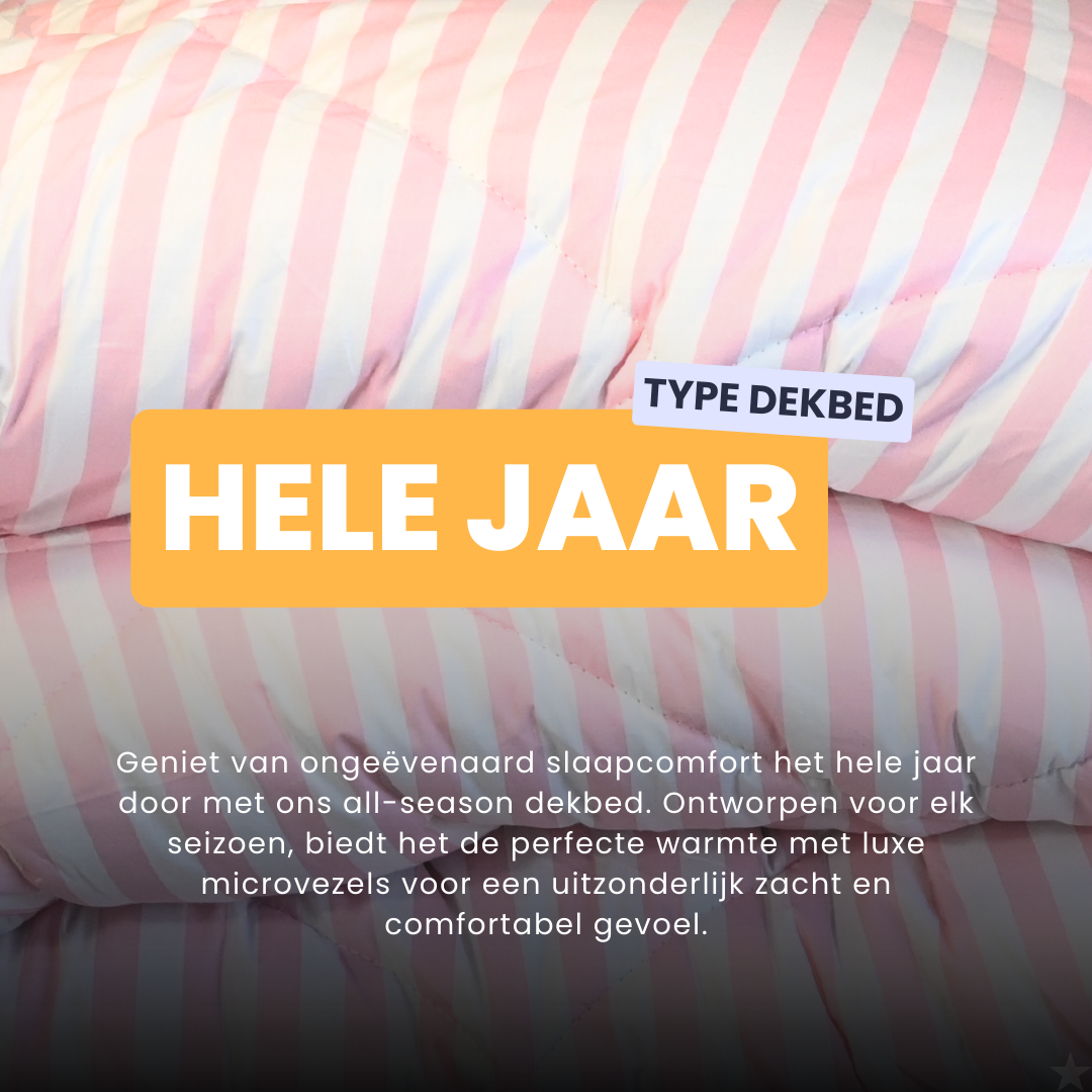 HappyBed Cotton Candy - 100% katoen - Dekbed voor het hele jaar