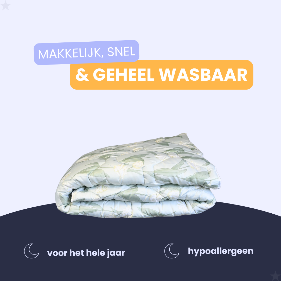 HappyBed White Roses - Satijn Look - Dekbed voor het hele jaar