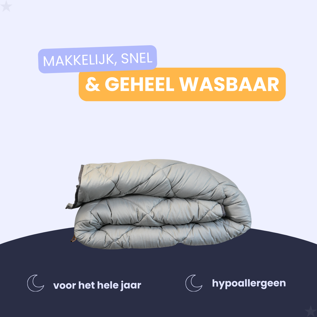 HappyBed Premium - Pebble grey - Dekbed voor het hele jaar - Percal katoen