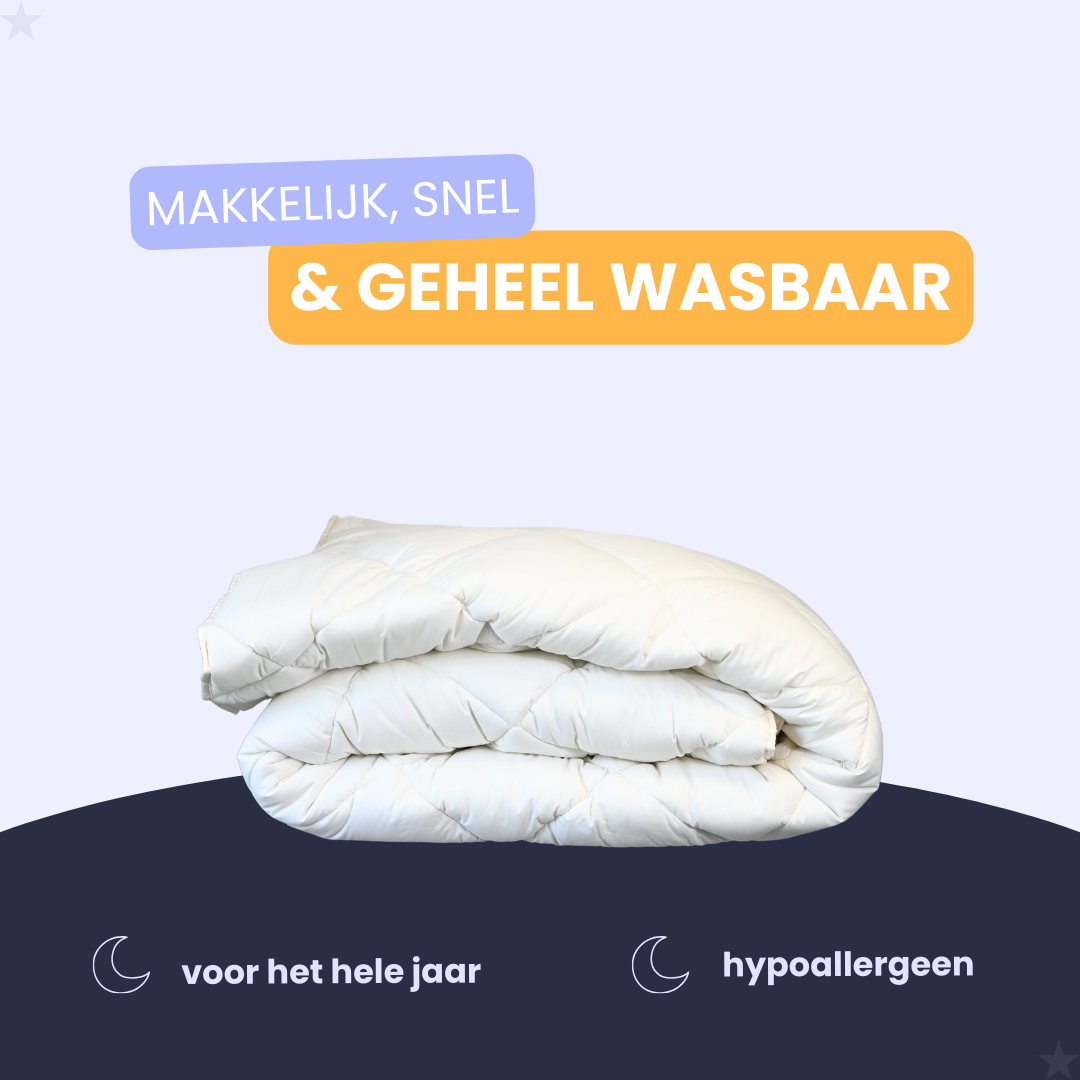 HappyBed Premium - Off white - Dekbed voor het hele jaar - Percal katoen