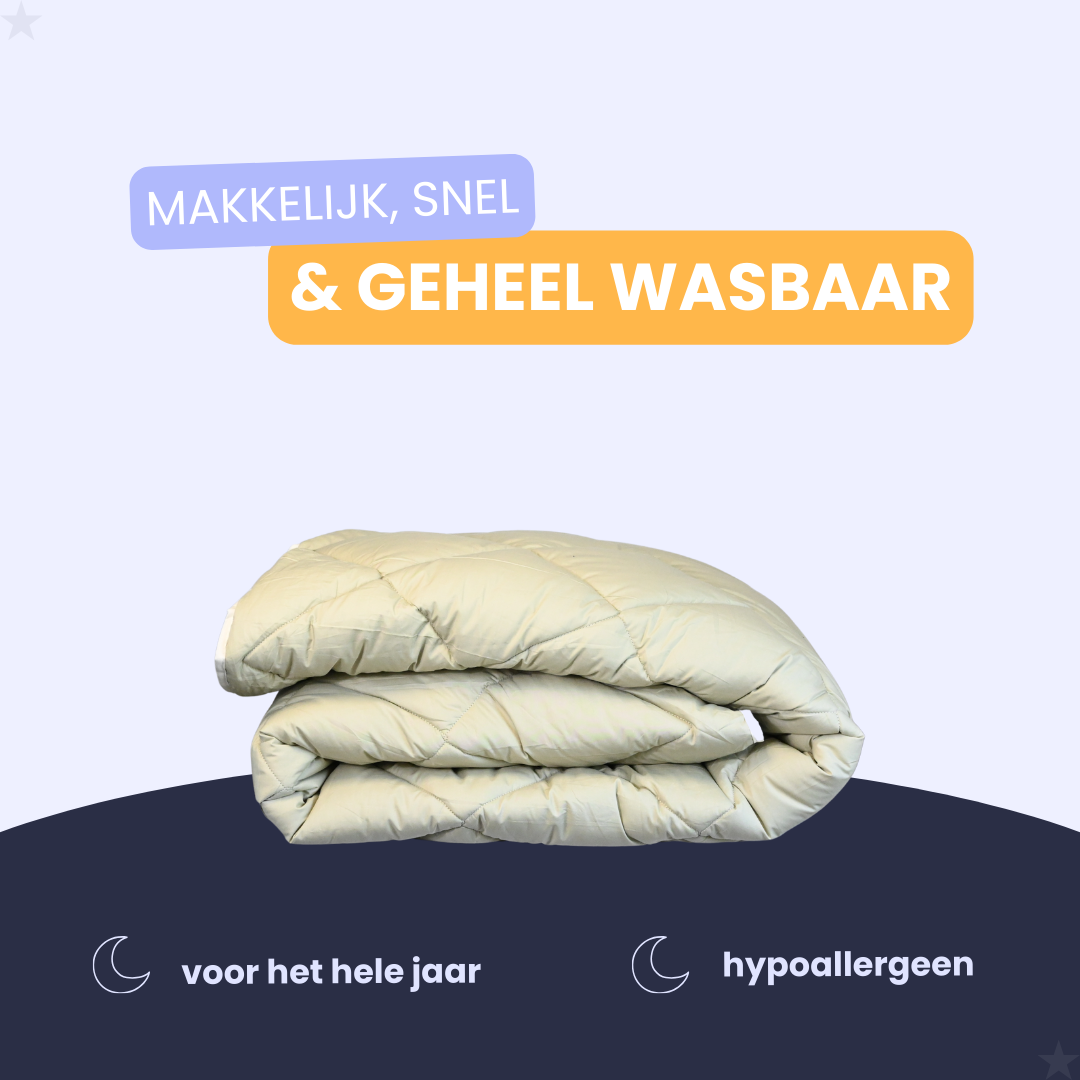 HappyBed Premium - Sage green - Dekbed voor het hele jaar - Percal katoen