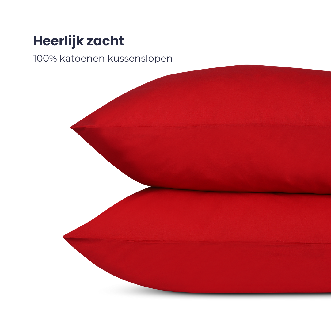 HappyBed | Terracotta kussensloop set 2 stuks - 60x70cm - 100% katoen