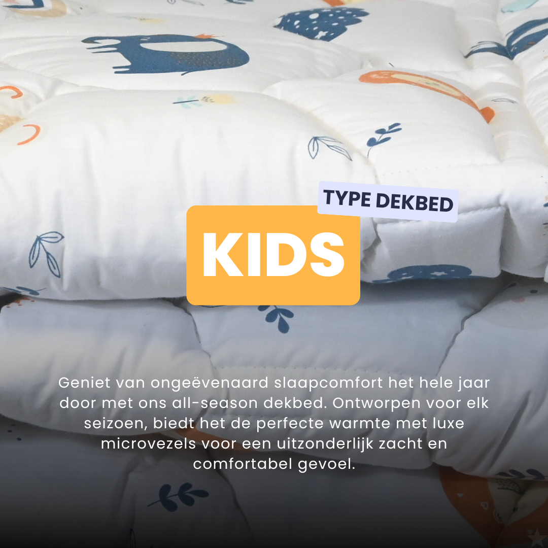 HappyBed Kids - Lion - 100% katoen - Dekbed voor het hele jaar