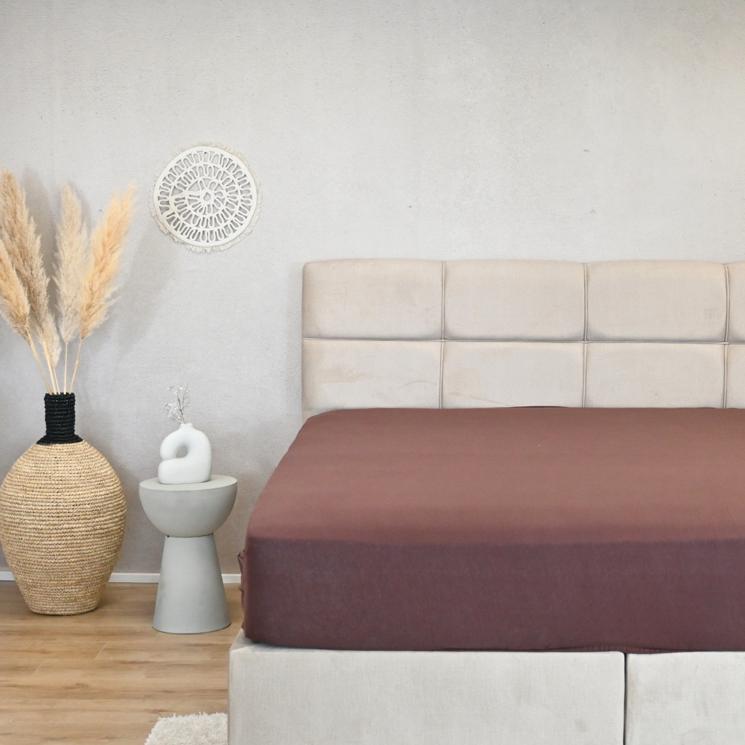 HappyBed premium jersey hoeslaken - Deep Taupe - 150gr.