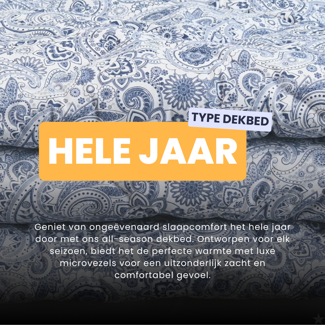 HappyBed Midnight paisley - Dekbed voor het hele jaar