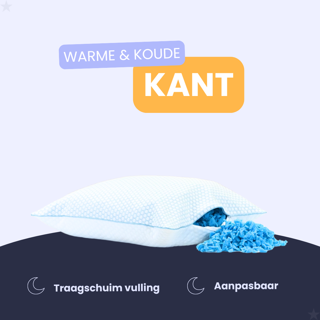 Happypillow Komfort – verstellbares Kissen – heiße/kalte Seite – Memory-Schaum-Füllung