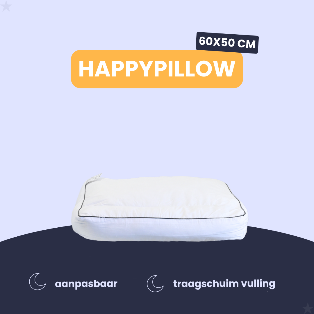 Happypillow comfort | 60x50 cm - nek ondersteunend kussen